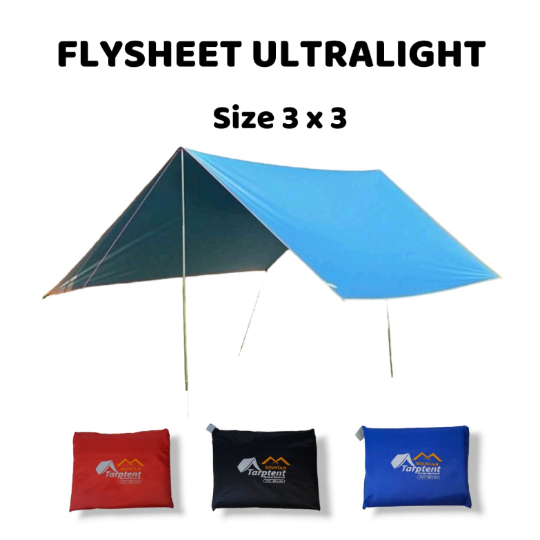 FLYSHEET UKURAN 3 x 3 PELINDUNG TENDA WATERPROOF BERGARANSI