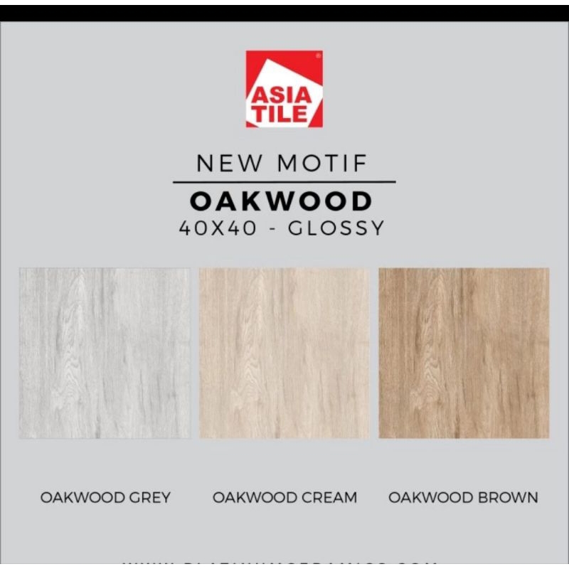 Keramik Asia Tile Oakwood Glossy Ukuran 40x40