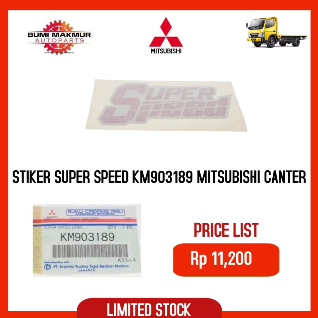 STIKER SUPER SPEED KM903189 MITSUBISHI CANTER