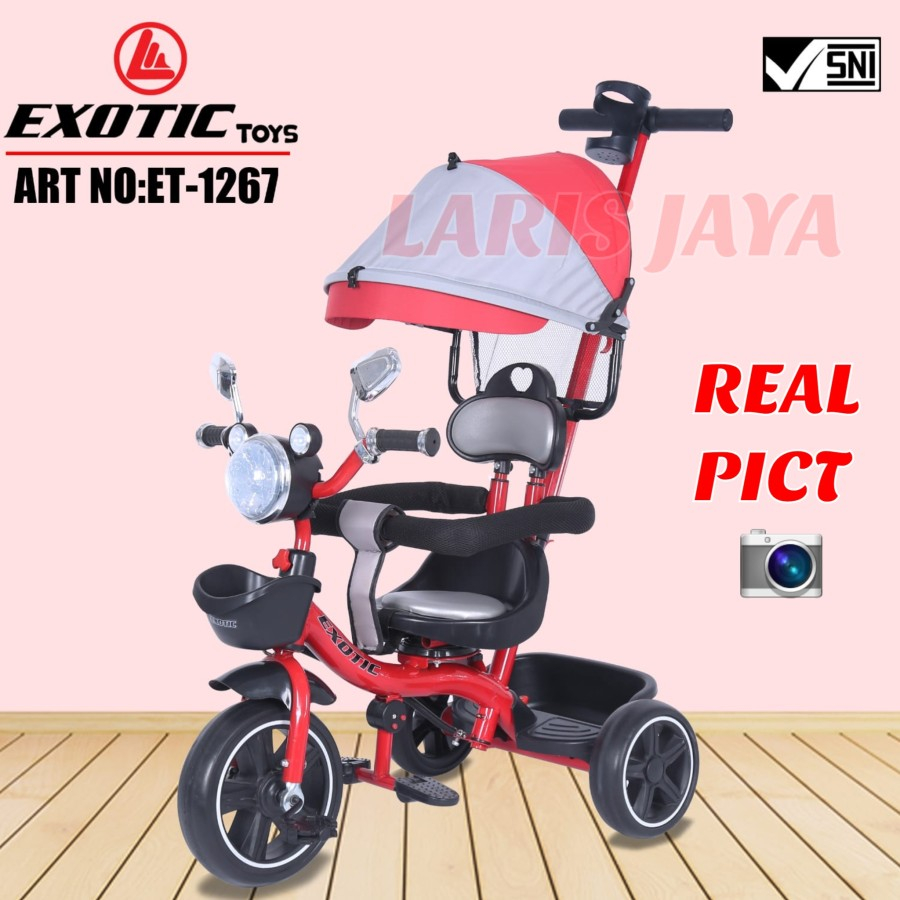 BONUS BELL sepeda anak roda tiga exotic Sepeda Anak Roda 3 Tiga Tricycle Stroller Exotic ET-1267