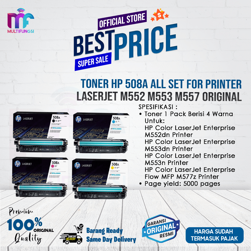 Toner HP 508A For Printer Laserjet M552 M553 M557 Original