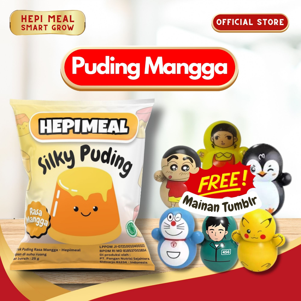 10 PCS Puding Mangga Hepi Meal Makanan Untuk Bayi Hingga Dewasa Baik untuk IBU MPASI