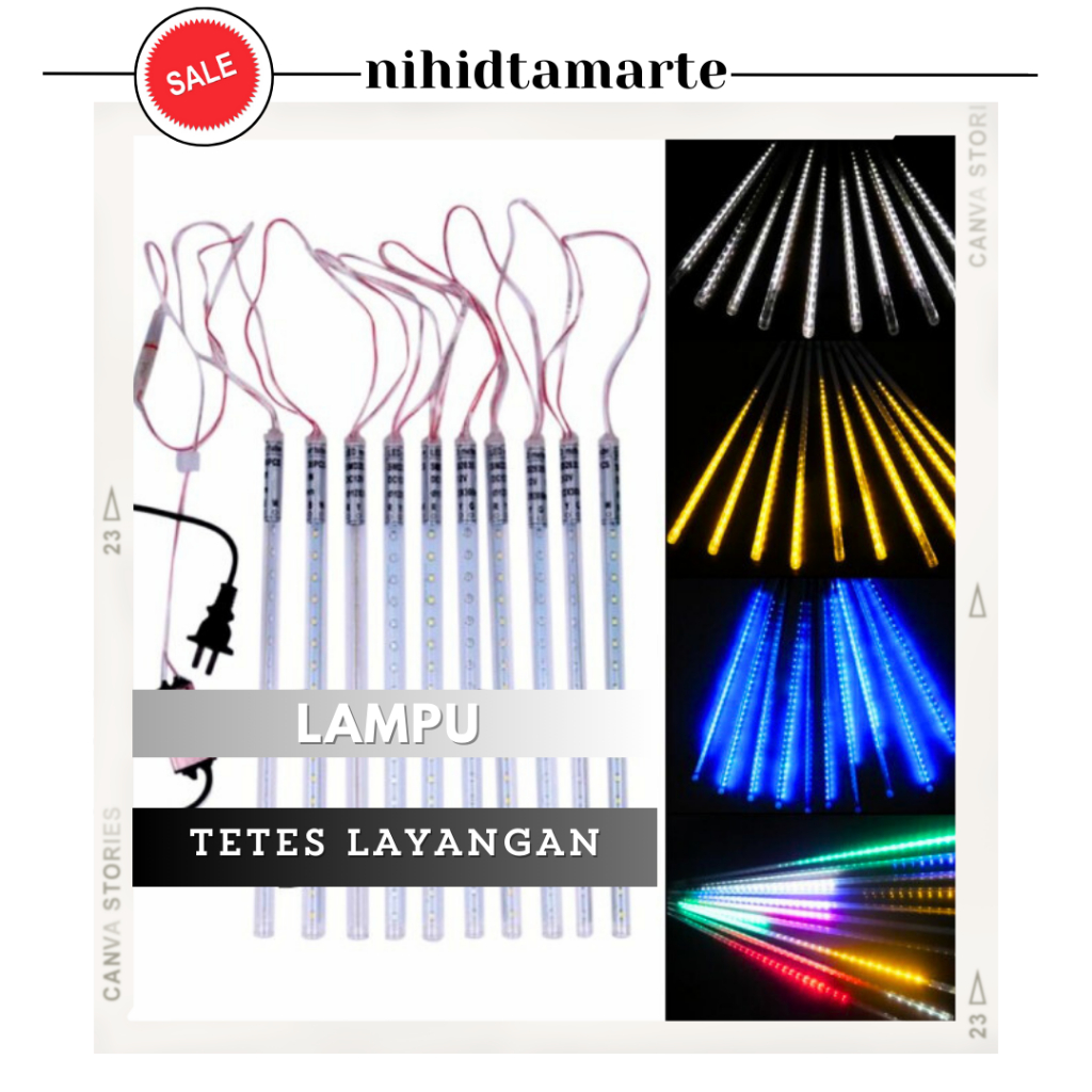 ⚡XPRESS⚡  Lampu led meteor rgb / Bentuk Hujan Meteor / LAMPU LED STRIPE WARNA WARNI / LED METEOR TET