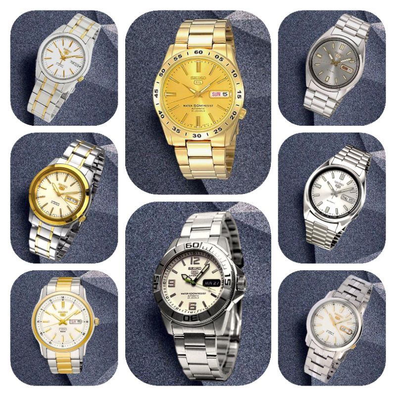 Jam tangan pria SEIKO 5, Automatic, water resistant, all stainless steel, ORIGINAL, bergaransi resmi internasional.