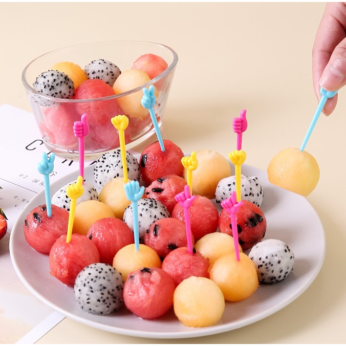 12 Hand Finger Food Pick / Tusukan Jari Tangan Hiasan Bento Bekal Anak