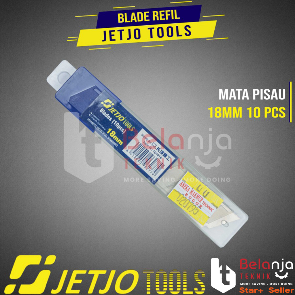 

JETJO TOOLS Blade Refil 18 MM Isi Mata Pisau Cutter 18mm 10 PCS Kater