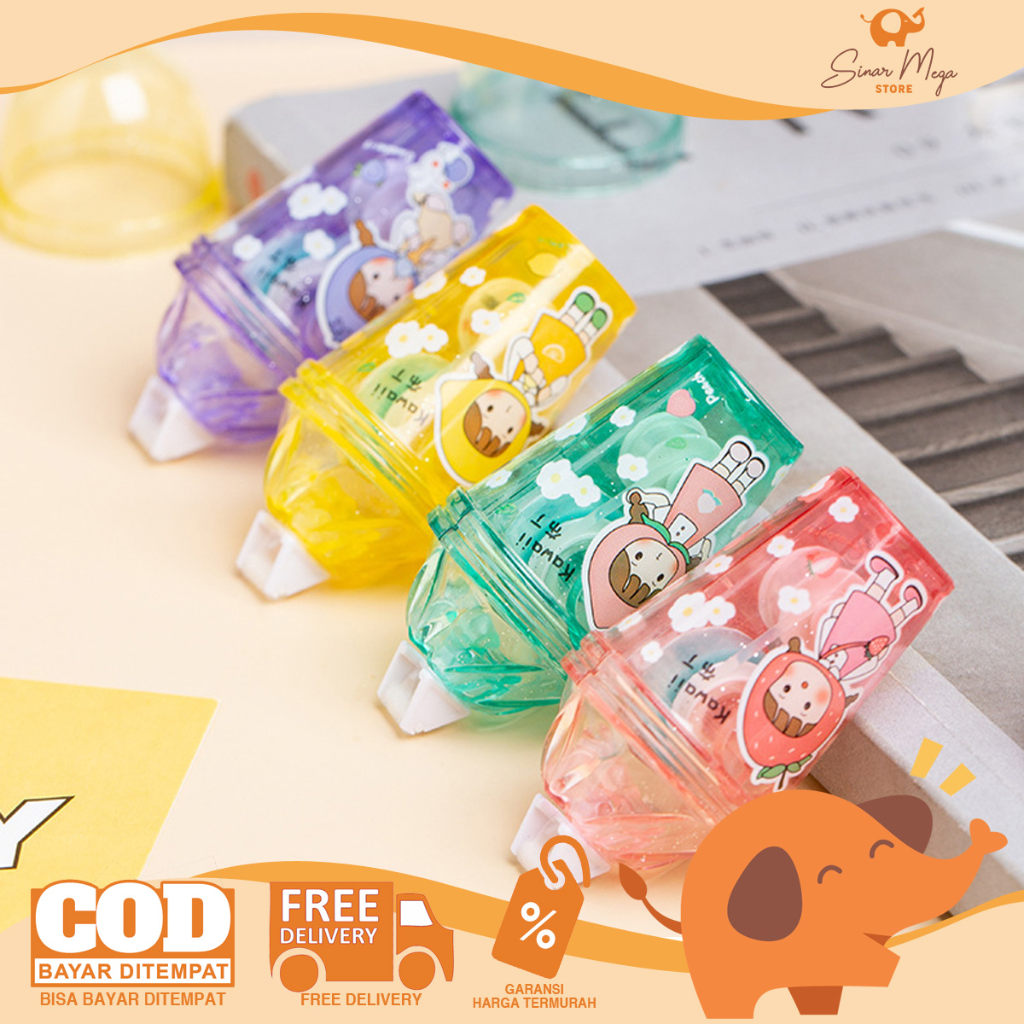 

Twingo Ice Cream Cup Mini Glue Tape / Glue Tape Lem Kertas 5mm x 5m Mini Bentuk Ice Cream