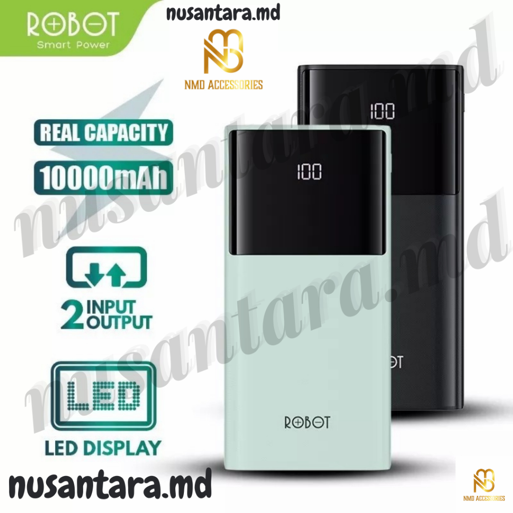 Powerbank Robot 10000mAh RT190S RT 190S RT190 Dual Input Fast Charging