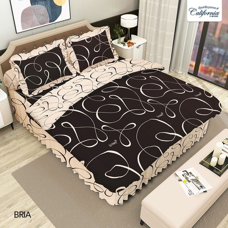 Bedcover California Rumbai Uk 180x200 / Bedcover Set California Uk 180x200 ( Sprei Rumbai )