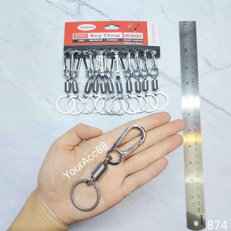 GANTUNGAN KUNCI RING BESI PER STAINLESS (12pcs) GANTUNGAN KUNCI LUCU GANTUNGAN KUNCI UNIK GANCI KOLE