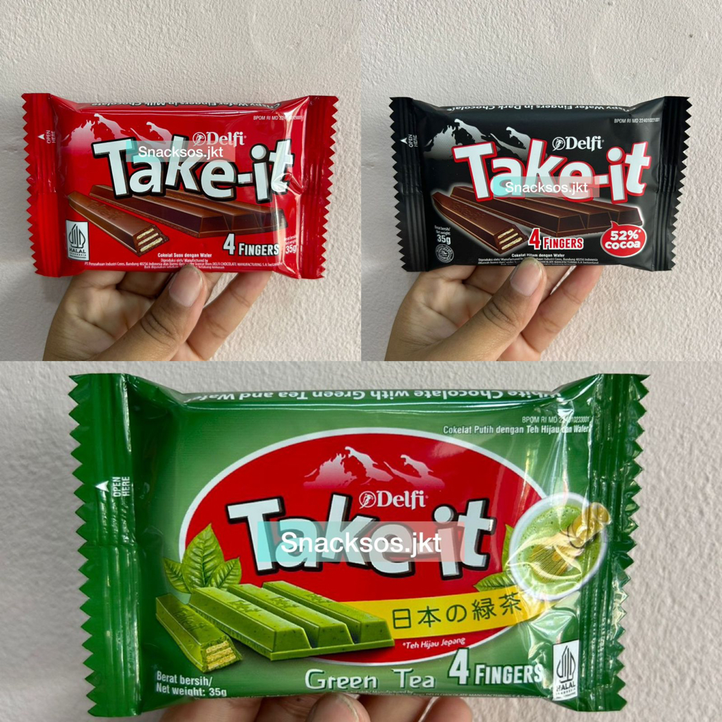 

DELFI TAKE IT 4 FINGER CHOCOLATE MILK / DARK CHOCOLATE / GREEN TEA TAKEIT