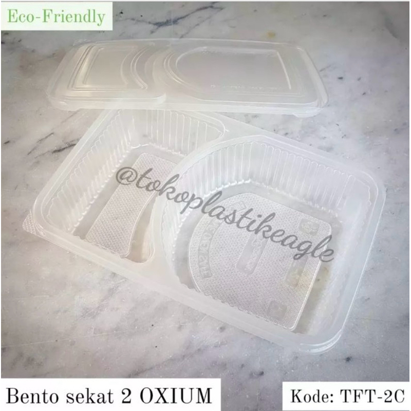 [isi 50pcs] Bento sekat 2 Oxium. Kode TFT-2C