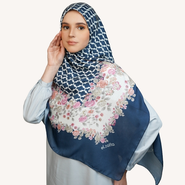 ELZATTA HIJAB SEGIEMPAT KERUDUNG JILBAB SEGI EMPAT KANARA TR KARA SYAR'I ORIGINAL ELZATTA