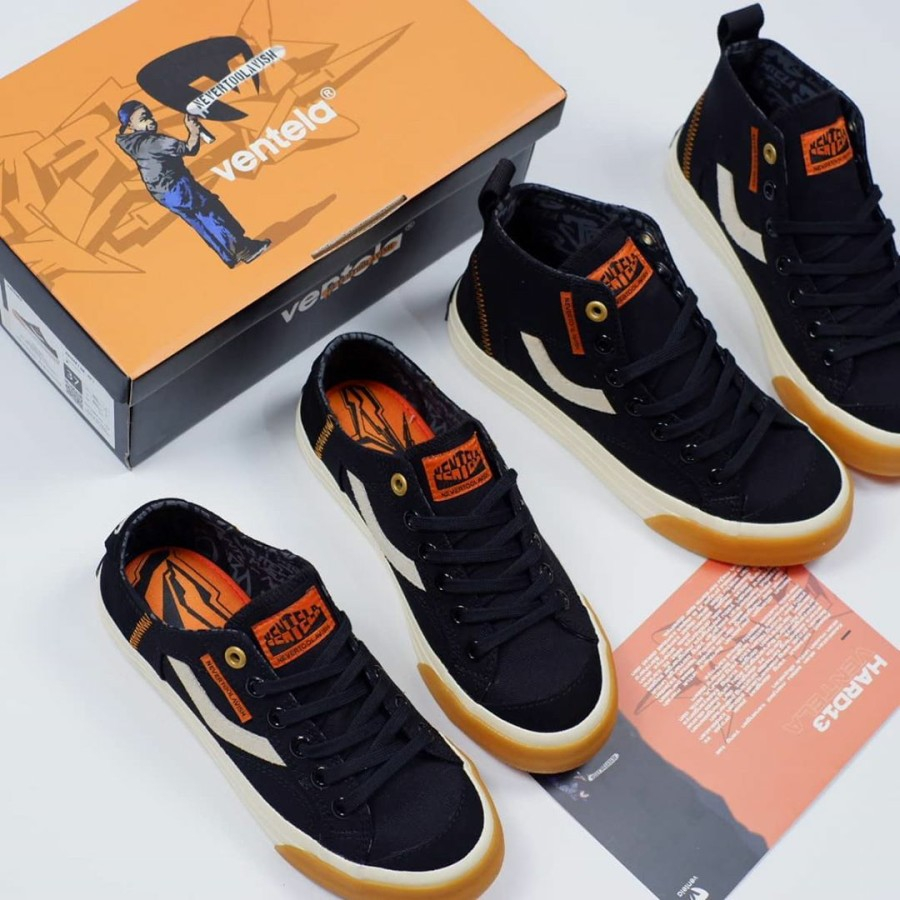 VENTELA NEVERTOOLAVISH HI SEPATU VENTELLA NTL LOW NOIR