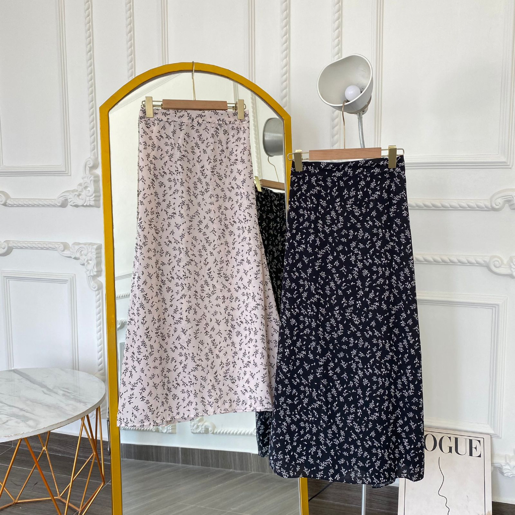 	 FLORAL SKIRT / ROK MOTIF BUNGA / ROK DAILY KOREAN STYLE / LILY FLORAL VINTAGE SKIRT / ROK BUNGA / ROK FLORA SKIRT / KOREAN SKIRT POLKA	