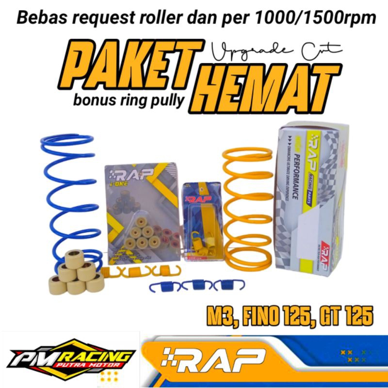 PAKET UPGRADE CVT MIO M3, FINO 125, GT 125 / PAKET HEMAT CVT