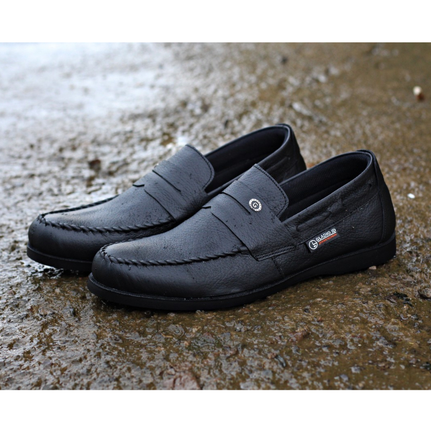 COD Sepatu Pantofel Kulit Sapi Asli Garut Grade Ori Pria Kerja Formal Dinas Kantor Resmi Pesta Konda