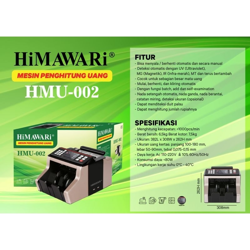 mesin penghitung uang / mesin hitung uang HMU-002 Himawari