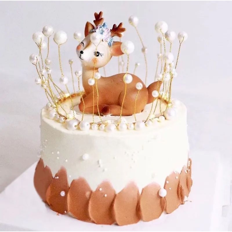 

Topper hiasan kue Rusa coklat