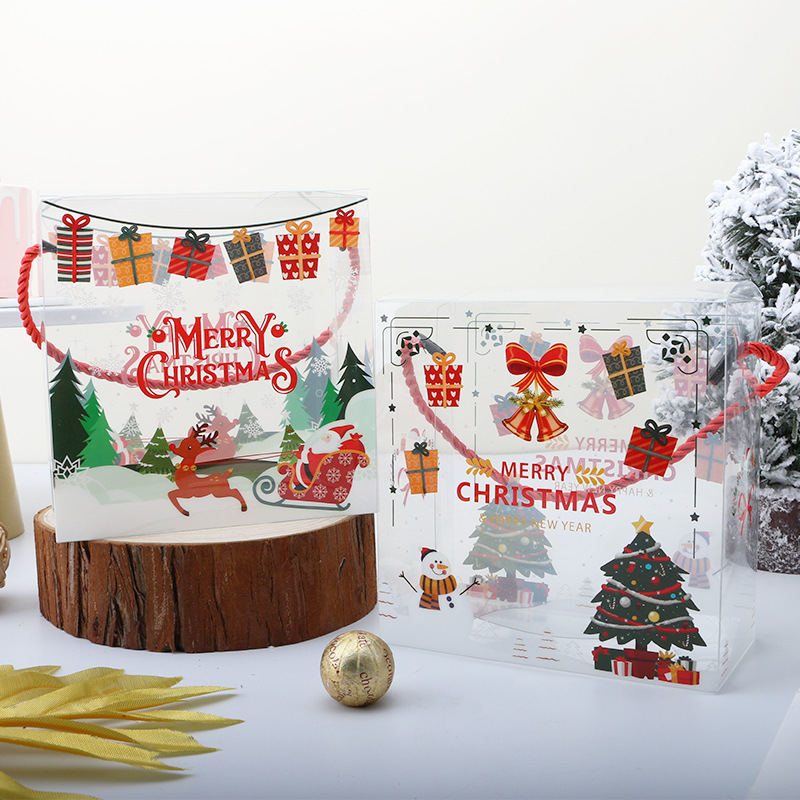Kotak Mika Kue Natal/ Box Christmas/ Box Natal Mika Box Natal Warna Merah