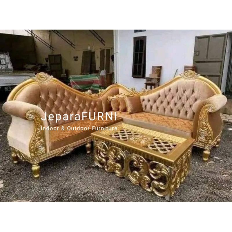 KURSI SOFA TAMU ASLI KAYU JATI JEPARA