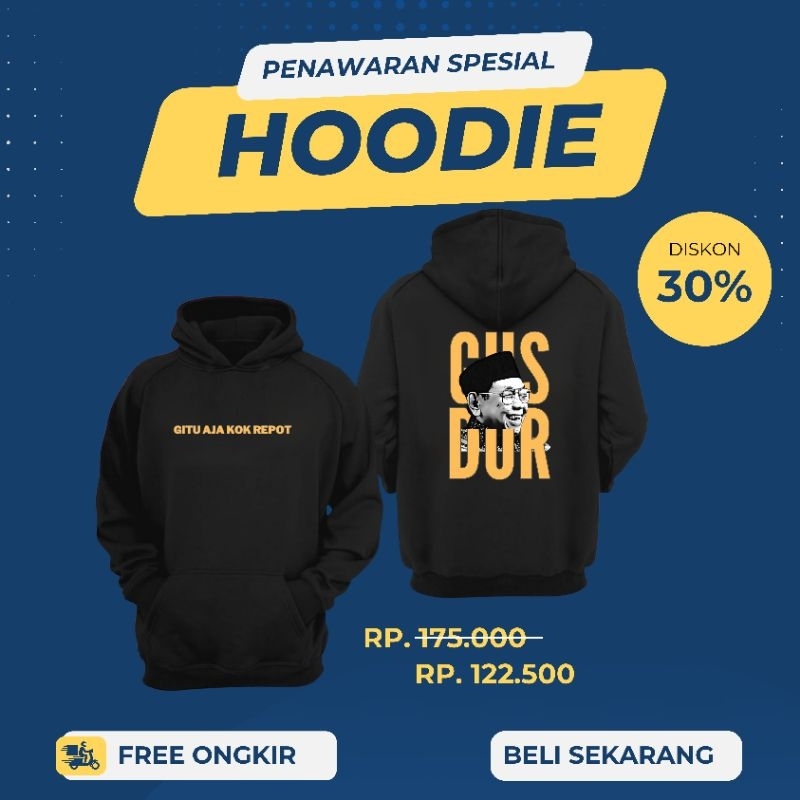 Hoodie Jumper Gusdur Gitu Aja Kok Repot