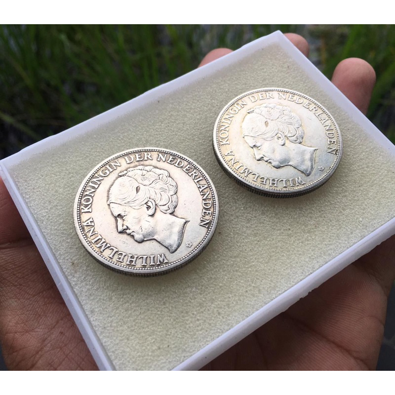 Koin Kuno 3 Gulden Wilhelmina 1919