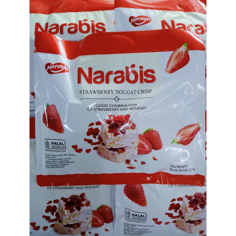 

NOUGAT DENGAN KUKIS DAN STROBERI/NARABIS STRAWBERRY NOUGAT CRISP NARAYA