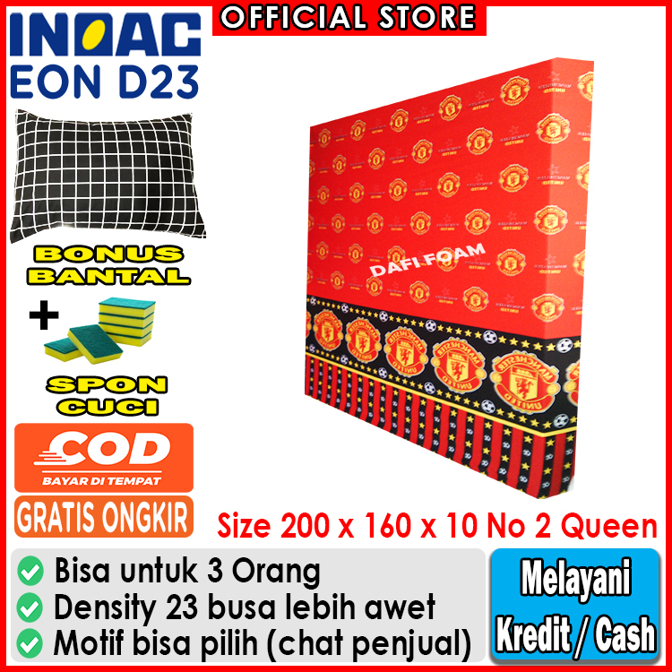 Kasur busa Inoac 200x160x10 nomor 2 Queen busa Inoac EON D23 original gratis bantal Inoac / kasur la