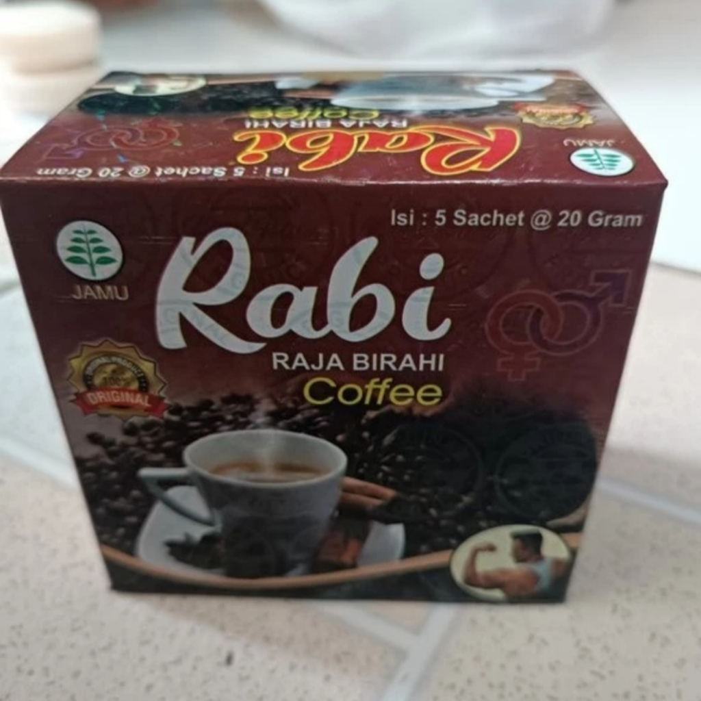 JAMU Rabi RAJA Coffee 5 Sachet Minuman Stamina dan Vitalitas Pria Khasiat seperti kopi rube original