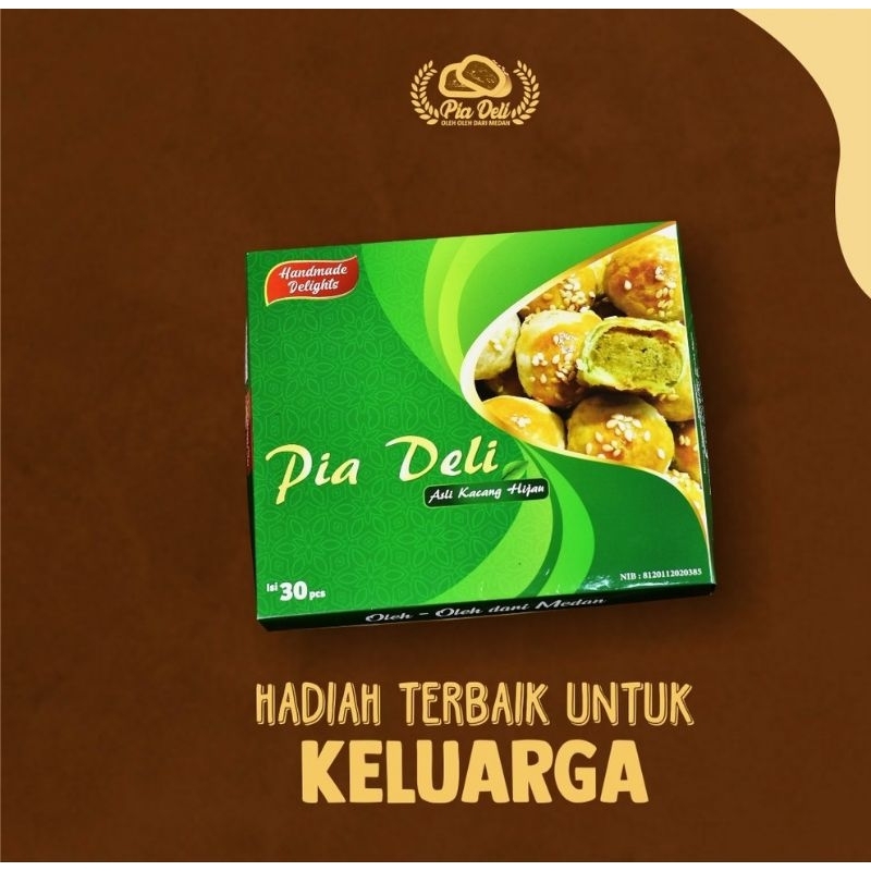 

Roti kacang Pia Deli Kacang Hijau Medan isi 30pcs