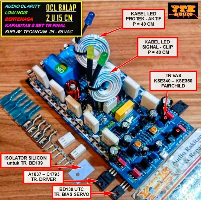 KIT Driver Power Amplifier OCL BALAP 2U 15 Cm