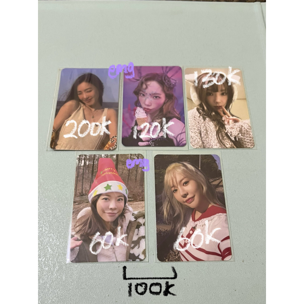 SNSD Taeyeon Sunny Tiffany Photocard Anniversary EDP Forever 1 Pink Christmas