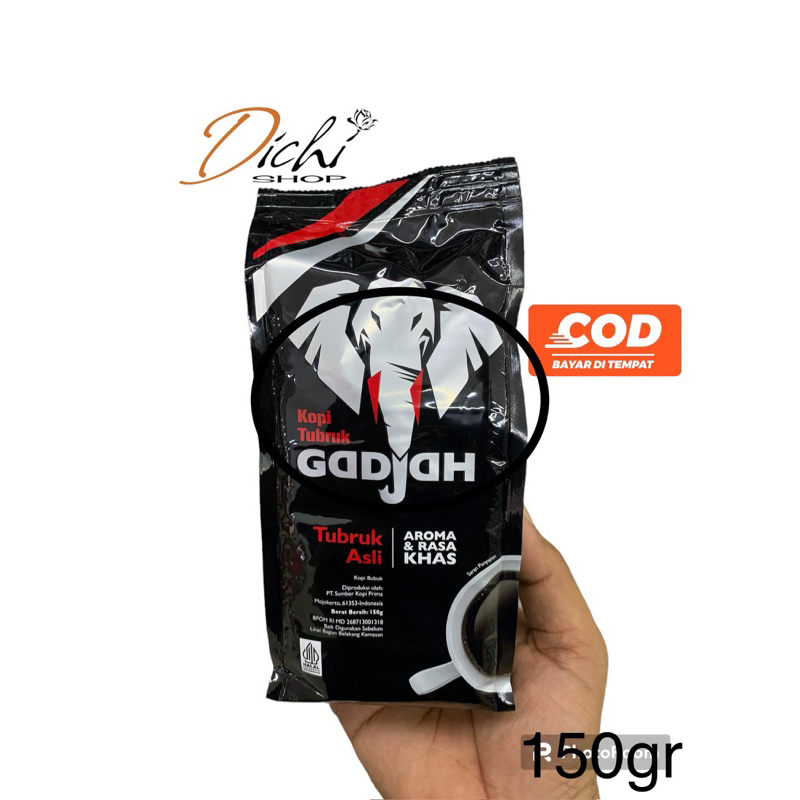 Kopi tubruk Gadjah 150gram pouch