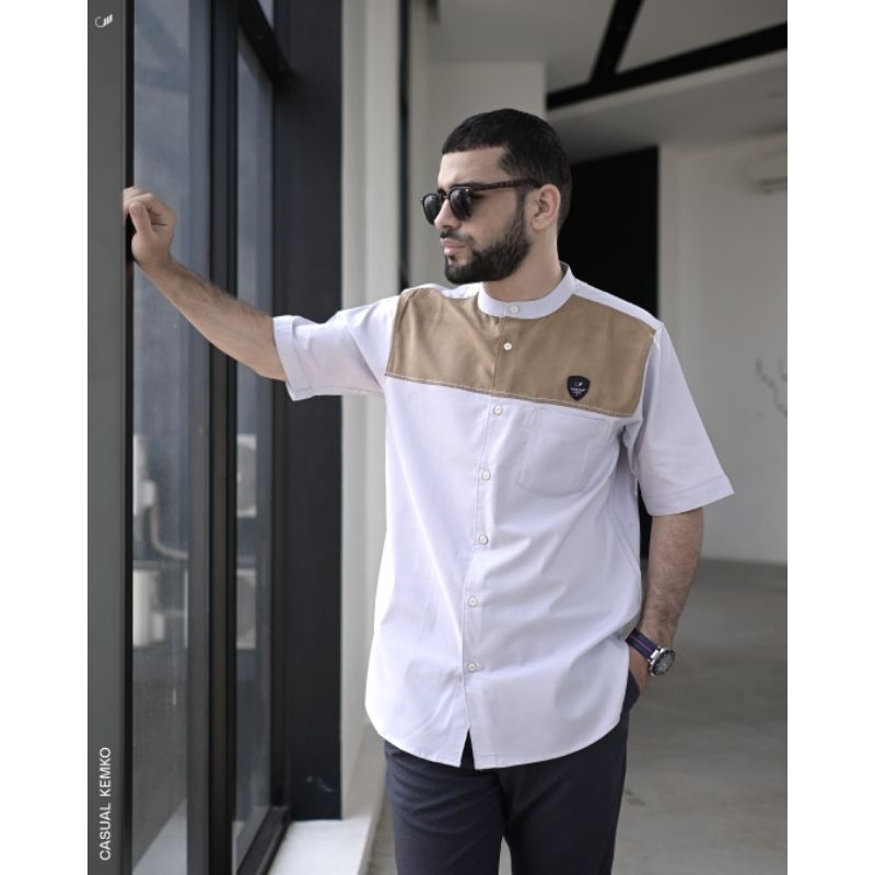 SAMASE cut & sew baju koko kemko pria dewasa A096P