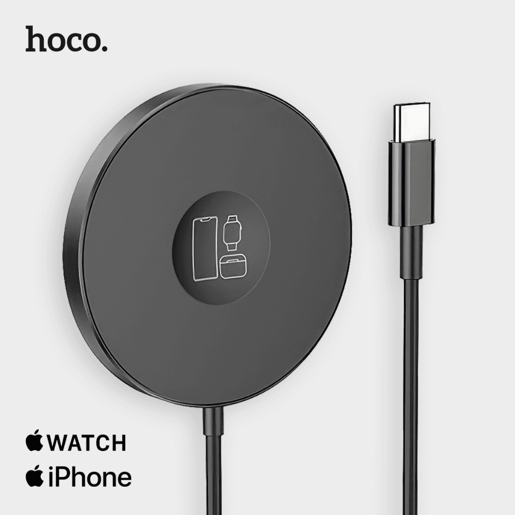 HOCO Wirelss Magsafe Charger 15W Fast Charging Untuk iPhone/ Apple Watch/ Airpods CW41