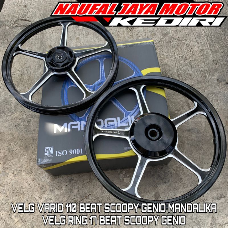 VELG VARIO 110 BEAT SCOOPY GENIO MANDALIKA VELG RING 17 MANDALIKA 140/160-17 BEAT SCOOPY GENIO