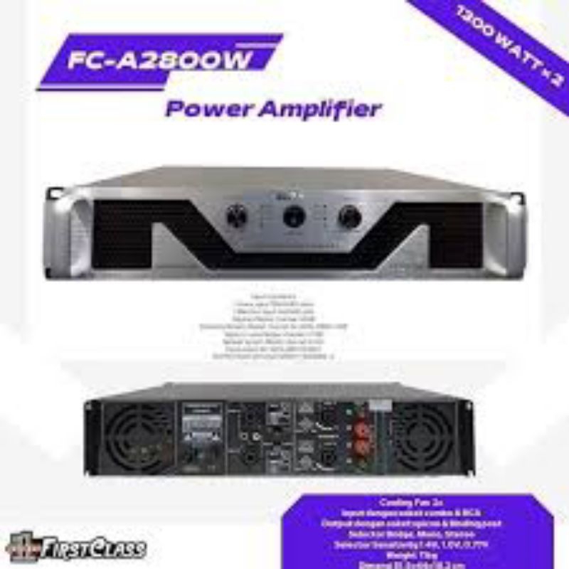 POWER AMPLIFIER FIRSTCLASS FC-A2800W ORIGINAL  FC 2800 W FC A2800W