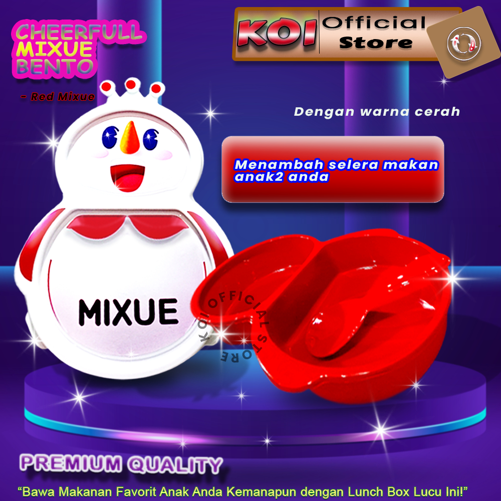 Koi Official - Tepak Bekal Anak Cheerful Mixue Lunch Box Anak Lucu Menggemaskan