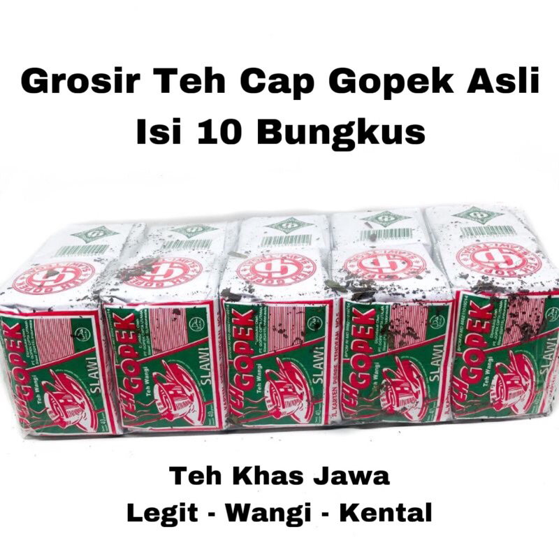 

Grosir Teh Cap Gopek isi 10 Bungkus 1 Slop Terlaris