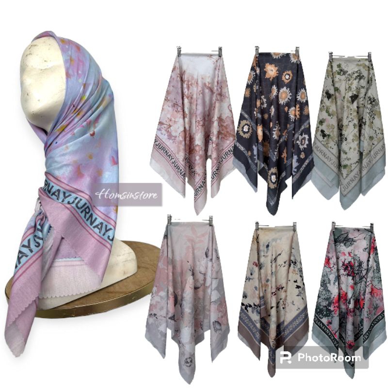 HS Jilbab Voal Motif Journey sublime | Kerudung Journey Kw