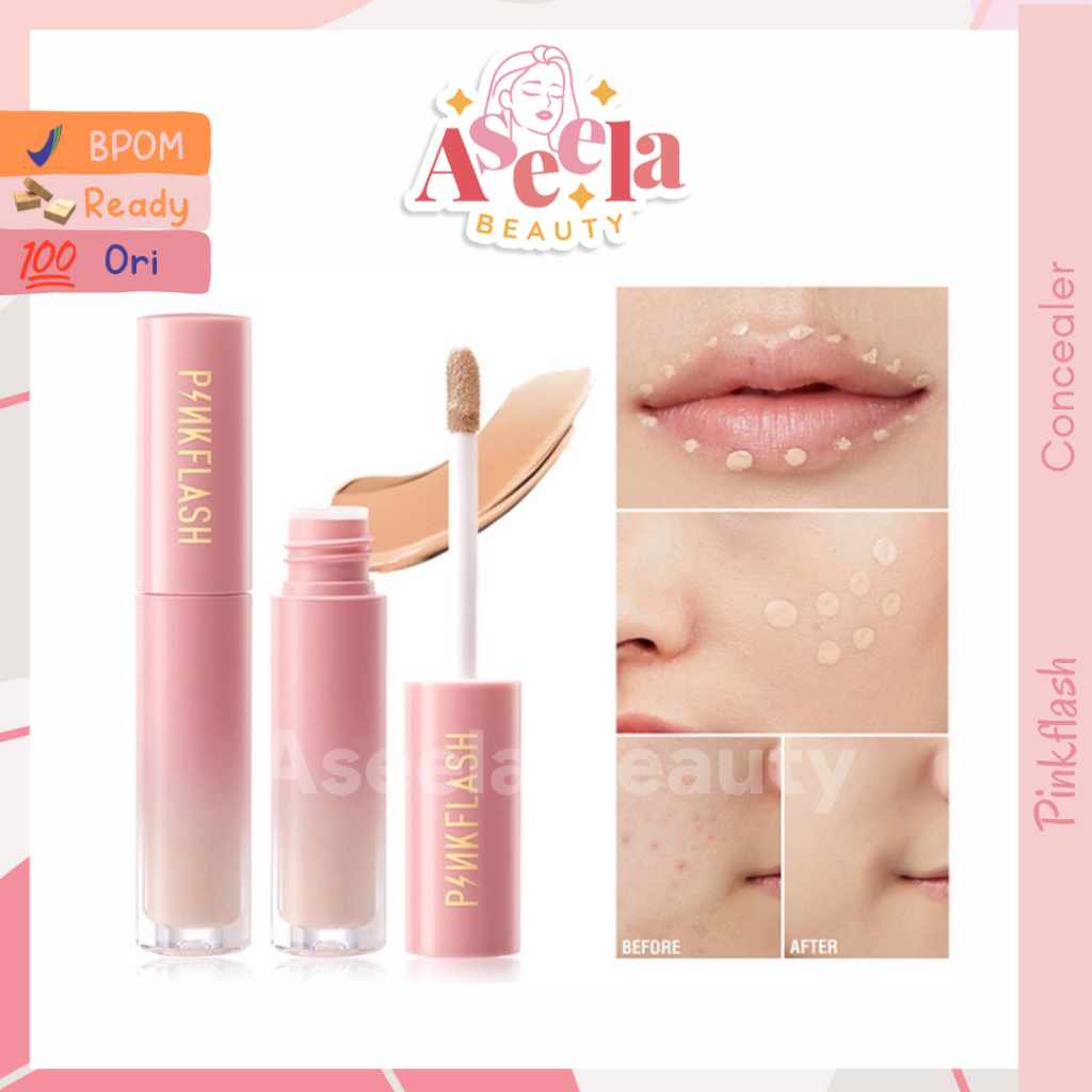 PINKFLASH OhMyBreath Breathable Liquid Concealer Tahan Lama Matte Penutup Bekas Jerawat