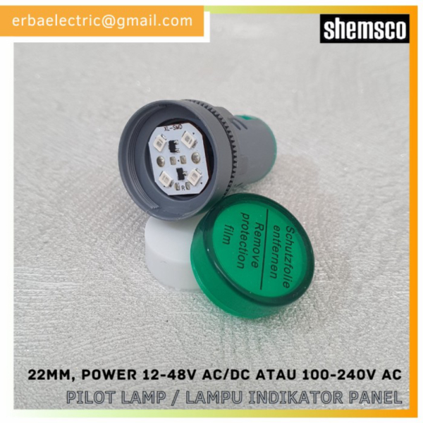 Pilot Lamp GREEN 22mm 12-48v Indicator Lamp 12v 24v 48v PLAD Diskon