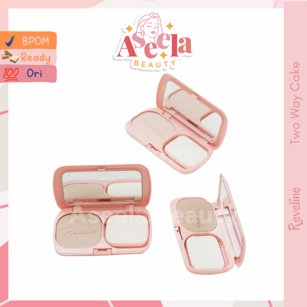 REVELINE Brightening Two Way Cake - Bedak Padat Waterproof