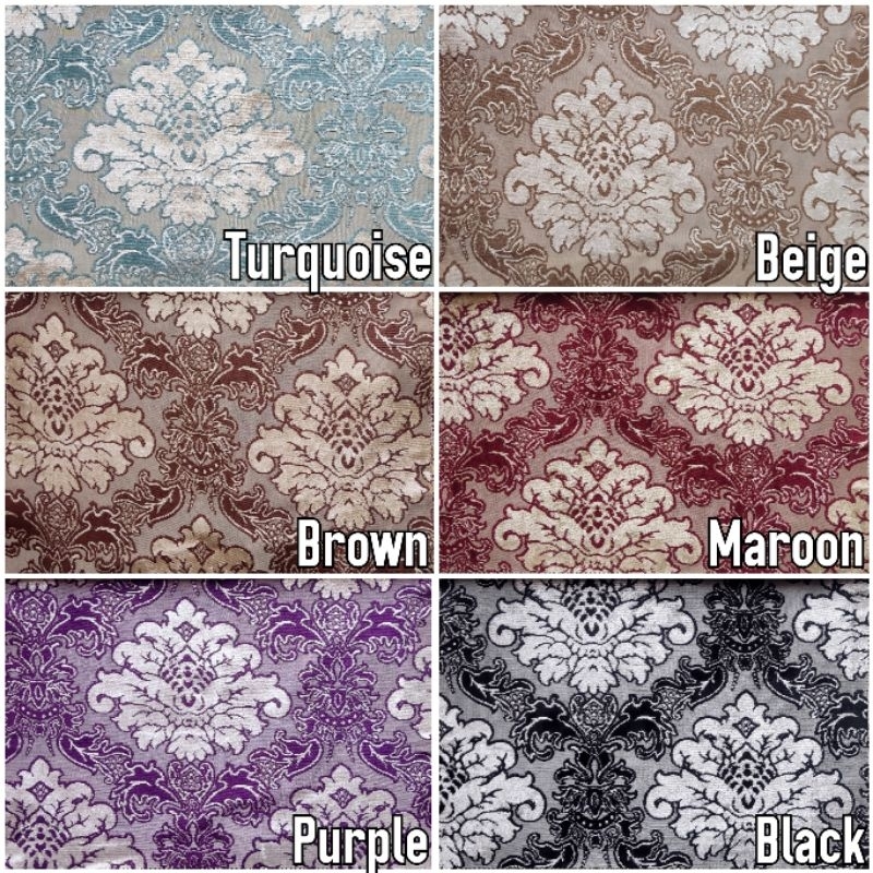 Promo Kain Bludru Beludru Mewah Premium Velvet Timbul Motif Bunga Damask Klasik - Saudi Classic