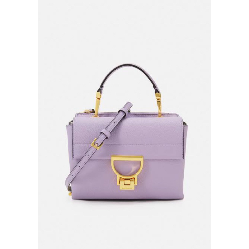 COCINELLE bag MADE IN ITALY DESIGNER BAG 100% LEATHER Lavender colour