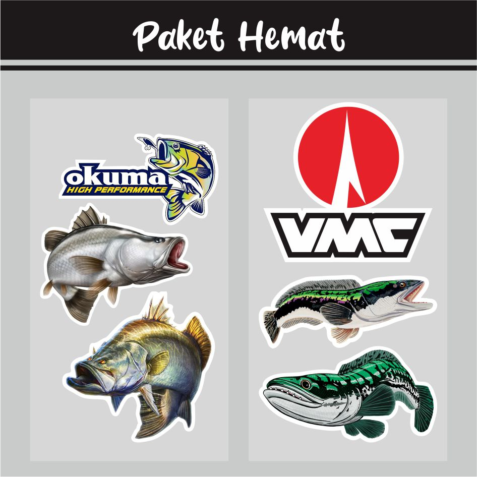 Sticker Cutting Mancing Wahoo Pelagick | Stiker Brand Pancing Untuk Tackel Box Kotak Lure Popping