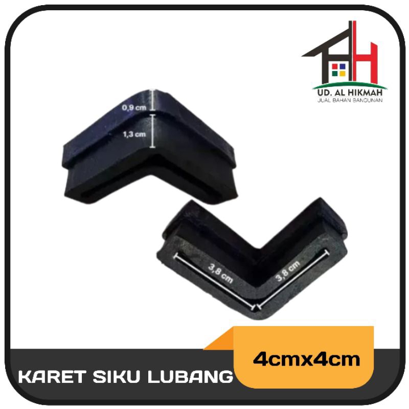 Karet Siku 4x4 - ALAS Kaki KARET Rak Siku Besi LUBANG