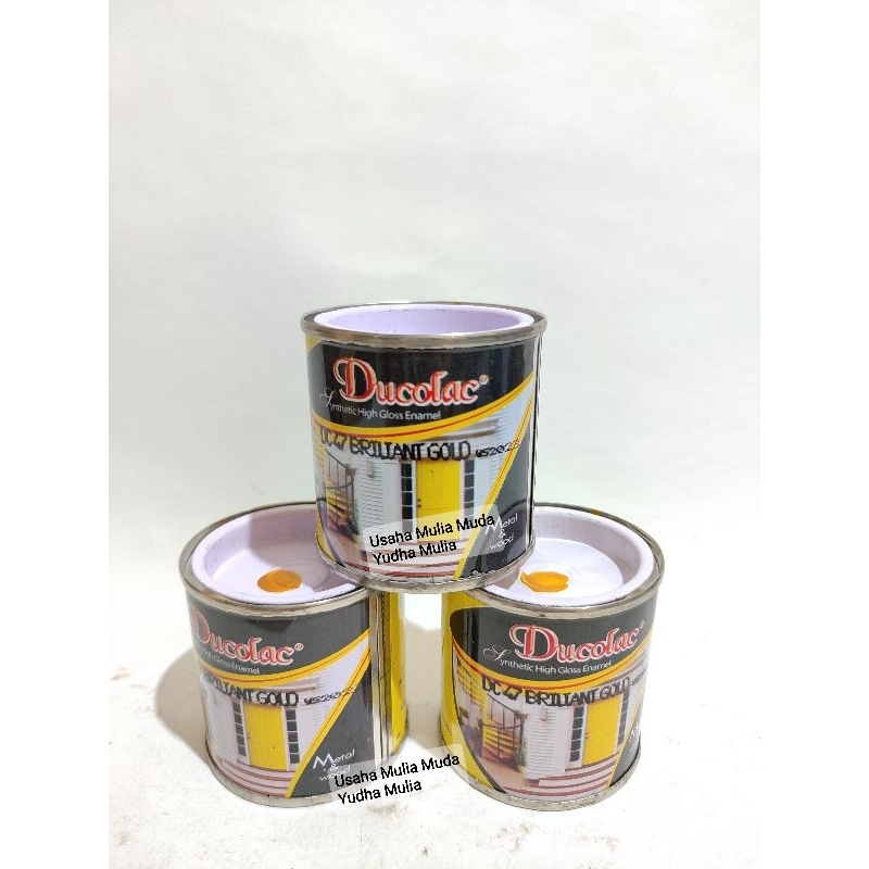 

CAT MINYAK & BESI DUCOLAC 100cc KALENG KECIL WARNA EMAS BRILIANT GOLD