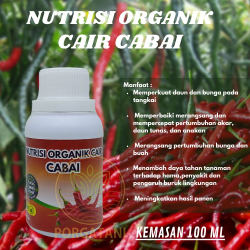 Pupuk Organik Cair Cabai Nutrisi Organik Cair Cabai Anti Rontok Pelebat Tanaman Cabai Organik Cair
